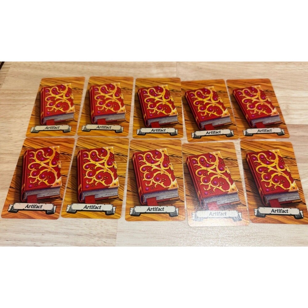 Vintage 1990 Hero Quest Replacement Parts ARTIFACT CARDS - Complete Set 10 Cards